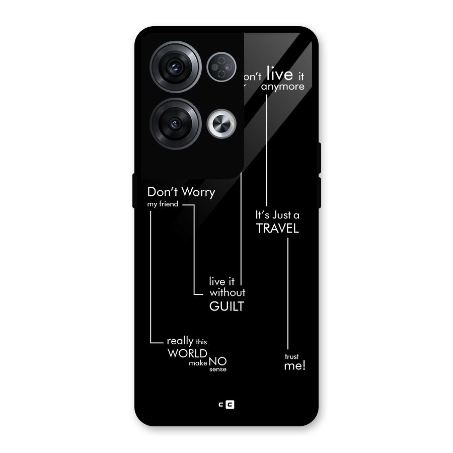 Quotes Of Life Glass Back Case for Oppo Reno8 Pro 5G