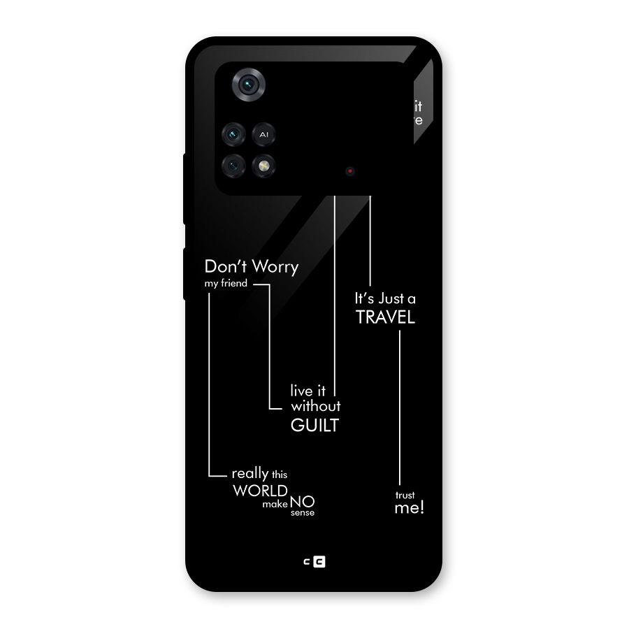Quotes Of Life Glass Back Case for Poco M4 Pro 4G