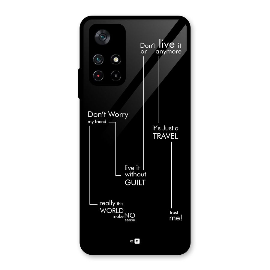 Quotes Of Life Glass Back Case for Poco M4 Pro 5G