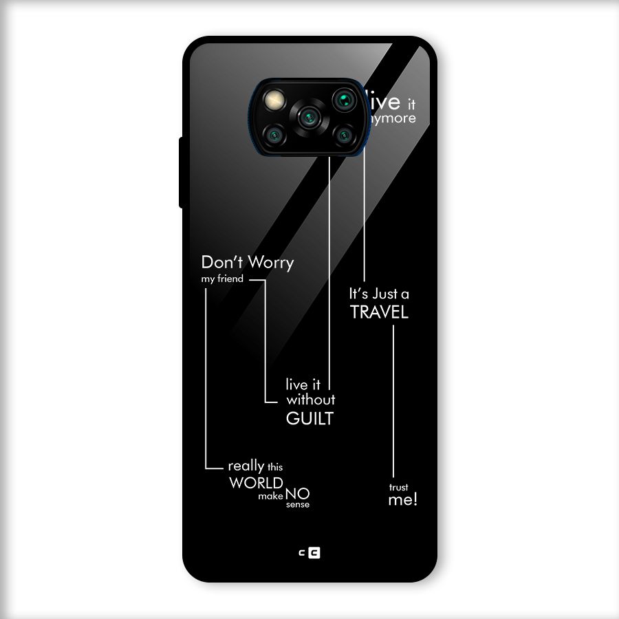 Quotes Of Life Glass Back Case for Poco X3