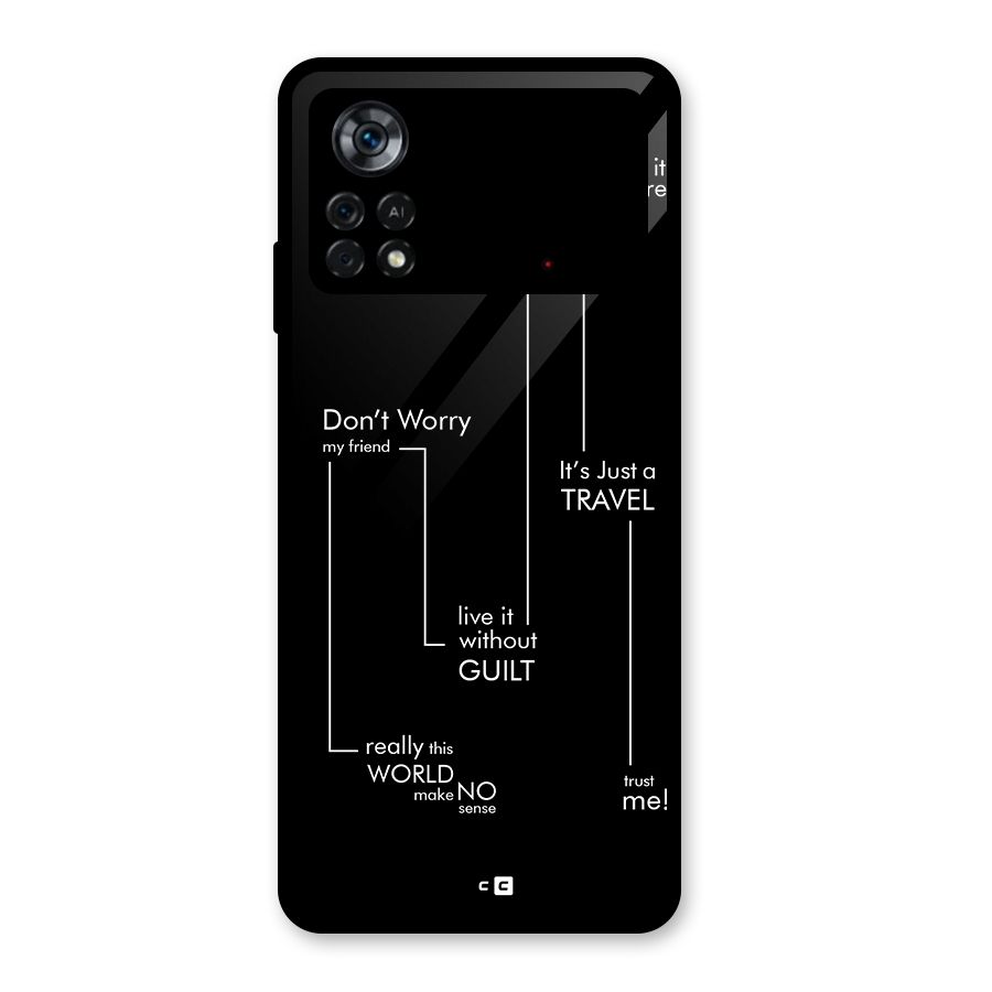Quotes Of Life Glass Back Case for Poco X4 Pro 5G