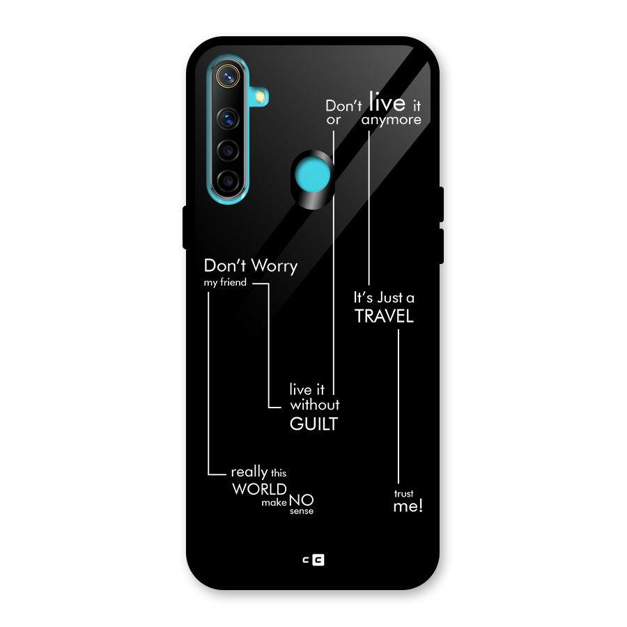 Quotes Of Life Glass Back Case for Realme 5