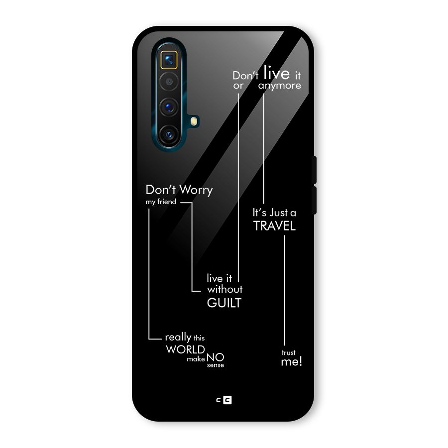Quotes Of Life Glass Back Case for Realme X3