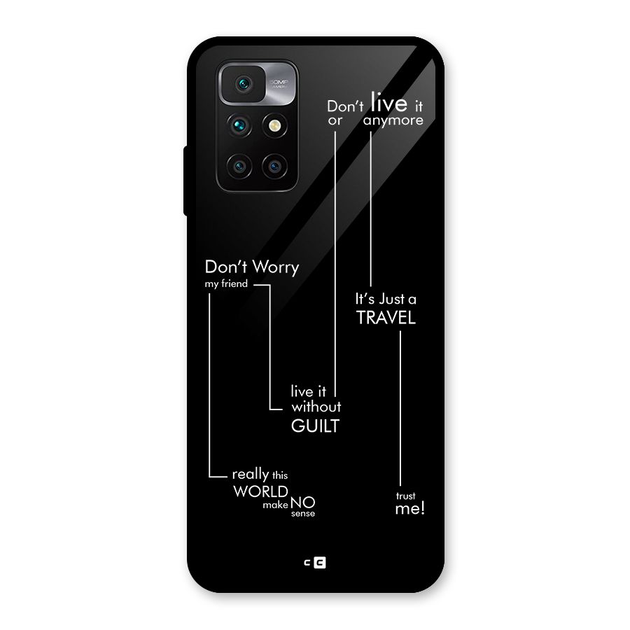 Quotes Of Life Glass Back Case for Redmi 10 Prime