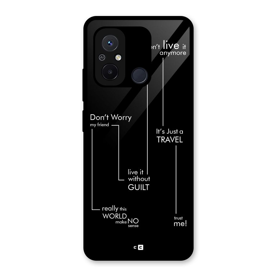 Quotes Of Life Glass Back Case for Redmi 12C