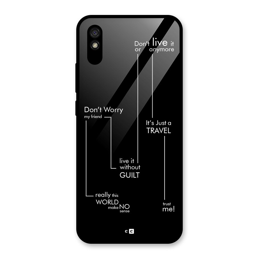 Quotes Of Life Glass Back Case for Redmi 9i