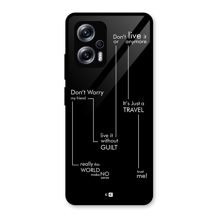 Quotes Of Life Glass Back Case for Redmi K50i