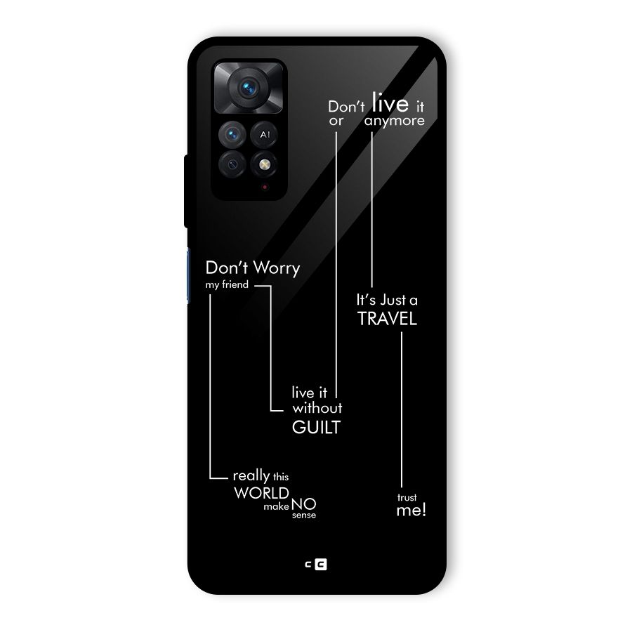 Quotes Of Life Glass Back Case for Redmi Note 11 Pro
