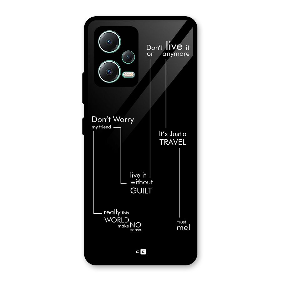 Quotes Of Life Glass Back Case for Redmi Note 12 5G
