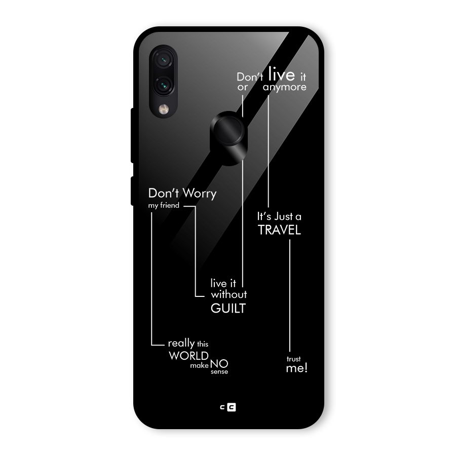 Quotes Of Life Glass Back Case for Redmi Note 7 Pro
