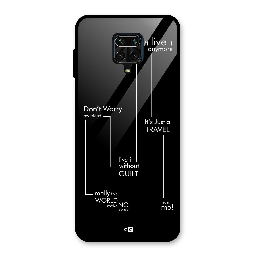 Quotes Of Life Glass Back Case for Redmi Note 9 Pro