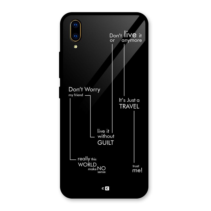 Quotes Of Life Glass Back Case for Vivo V11 Pro