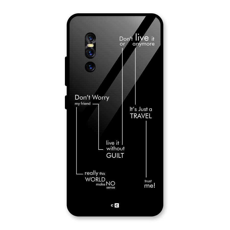 Quotes Of Life Glass Back Case for Vivo V15 Pro