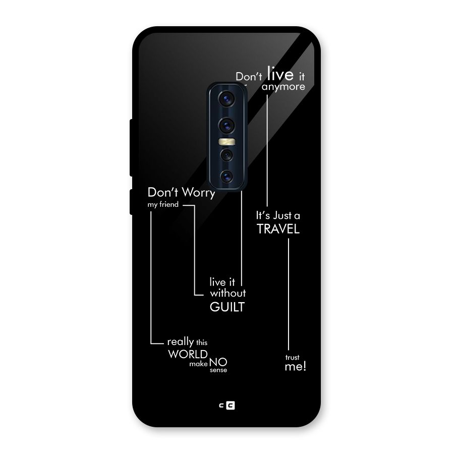 Quotes Of Life Glass Back Case for Vivo V17 Pro