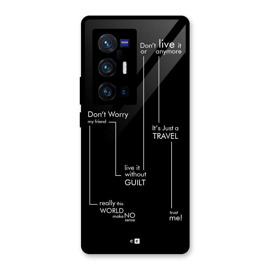 Quotes Of Life Glass Back Case for Vivo X70 Pro Plus