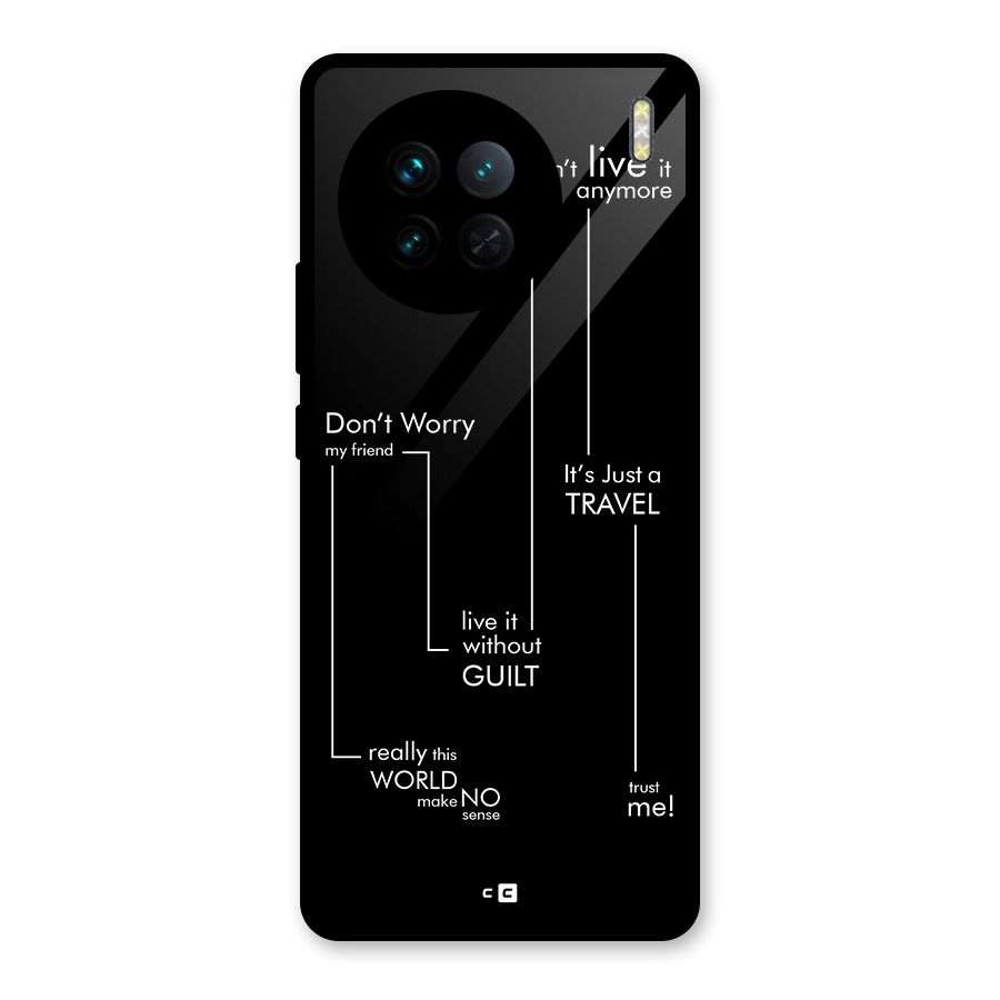 Quotes Of Life Glass Back Case for Vivo X90