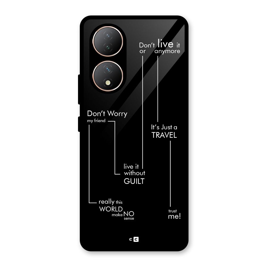 Quotes Of Life Glass Back Case for Vivo Y100