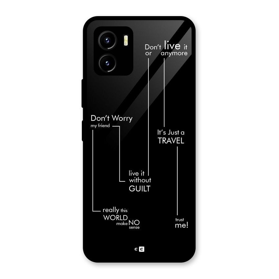 Quotes Of Life Glass Back Case for Vivo Y15s