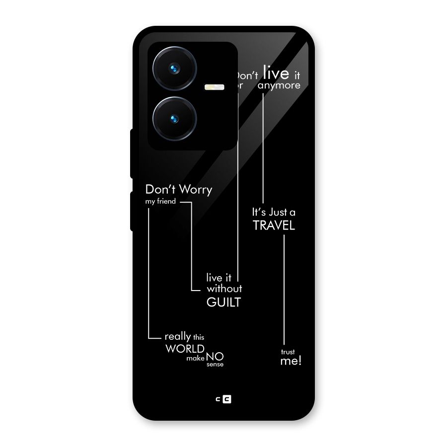 Quotes Of Life Glass Back Case for Vivo Y22s