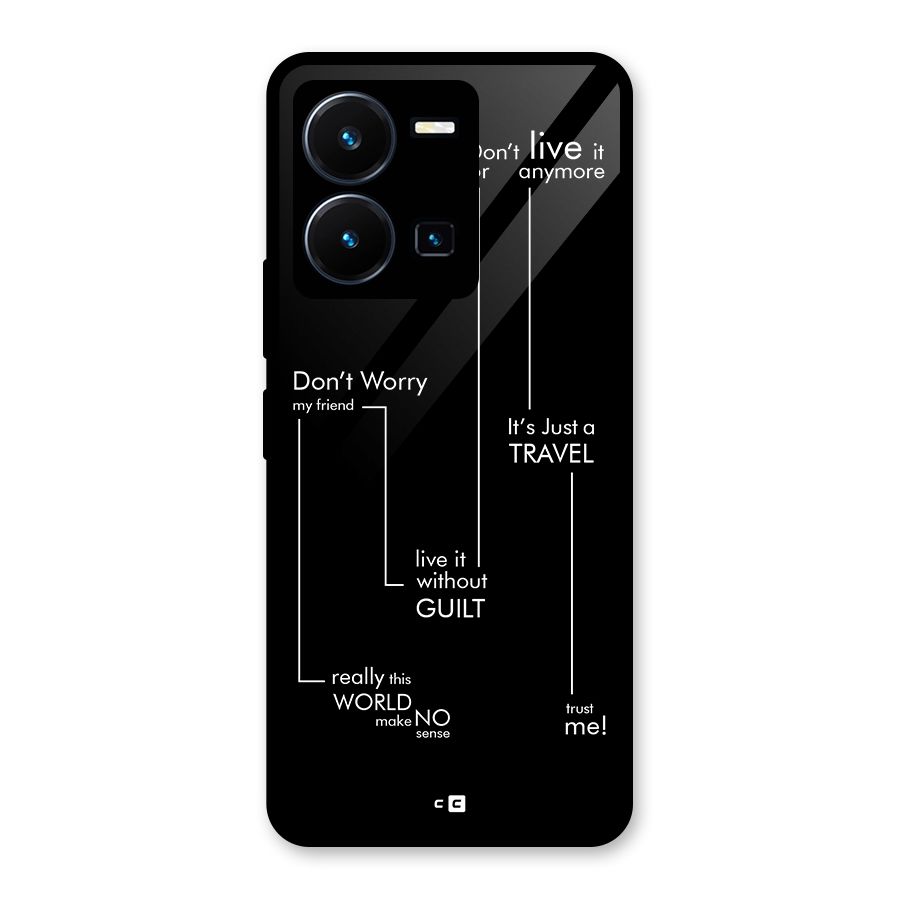 Quotes Of Life Glass Back Case for Vivo Y35