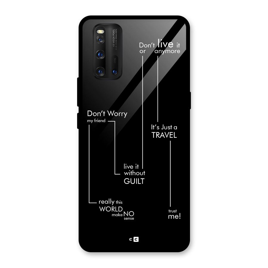 Quotes Of Life Glass Back Case for Vivo iQOO 3