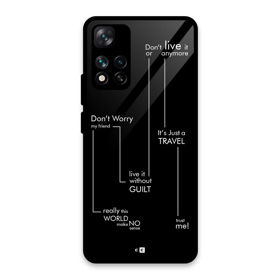 Quotes Of Life Glass Back Case for Xiaomi 11i HyperCharge 5G
