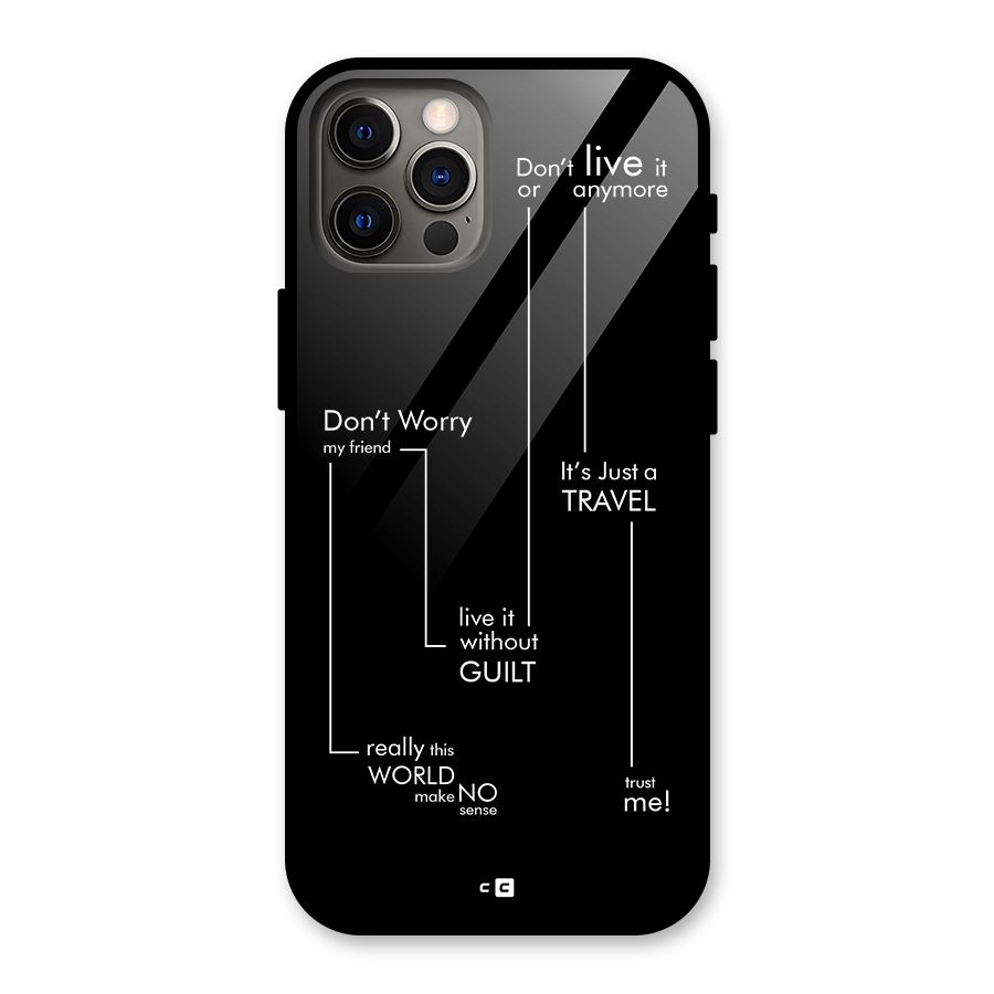 Quotes Of Life Glass Back Case for iPhone 12 Pro