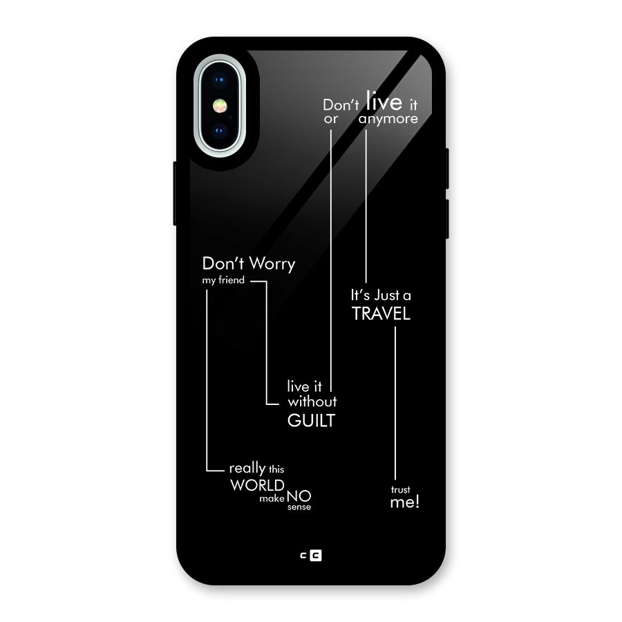 Quotes Of Life Glass Back Case for iPhone XS