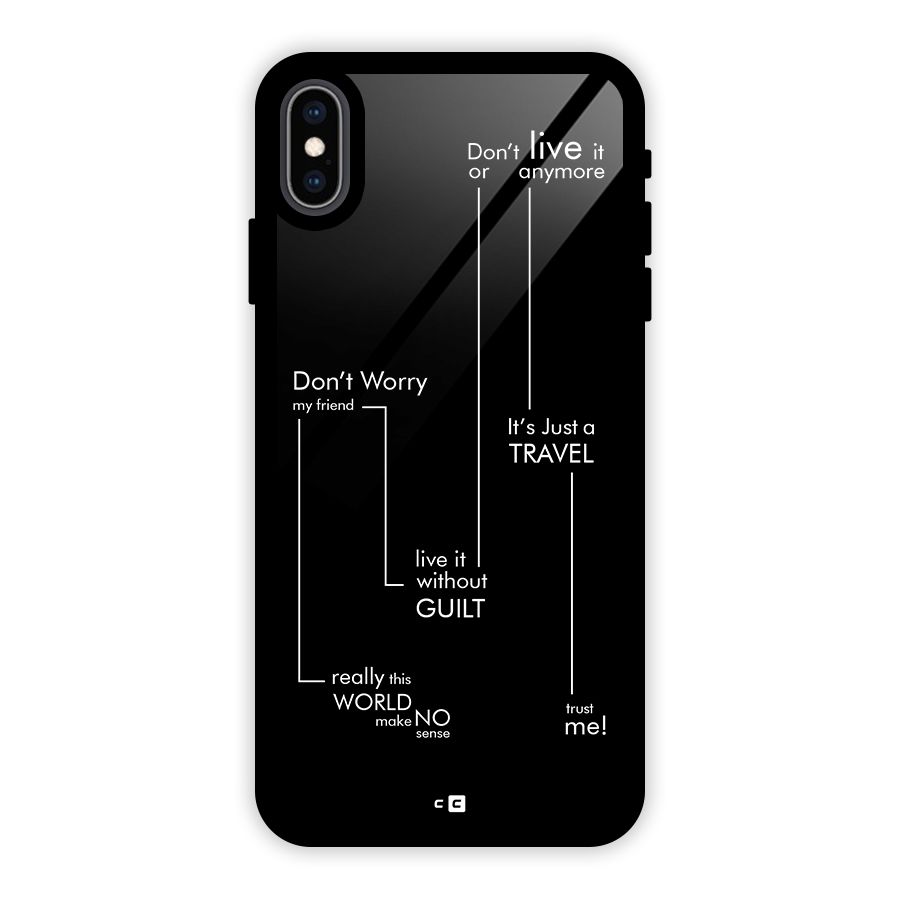 Quotes Of Life Glass Back Case for iPhone XS Max