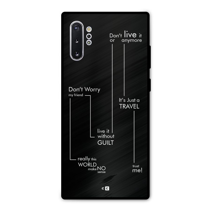 Quotes Of Life Metal Back Case for Galaxy Note 10 Plus