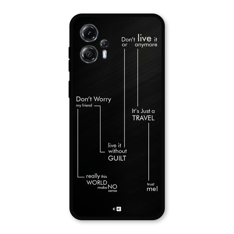 Quotes Of Life Metal Back Case for Moto G13