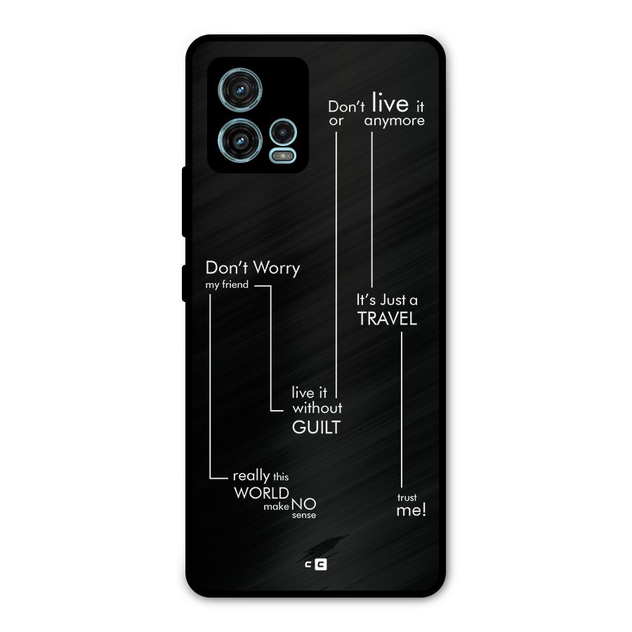 Quotes Of Life Metal Back Case for Moto G72