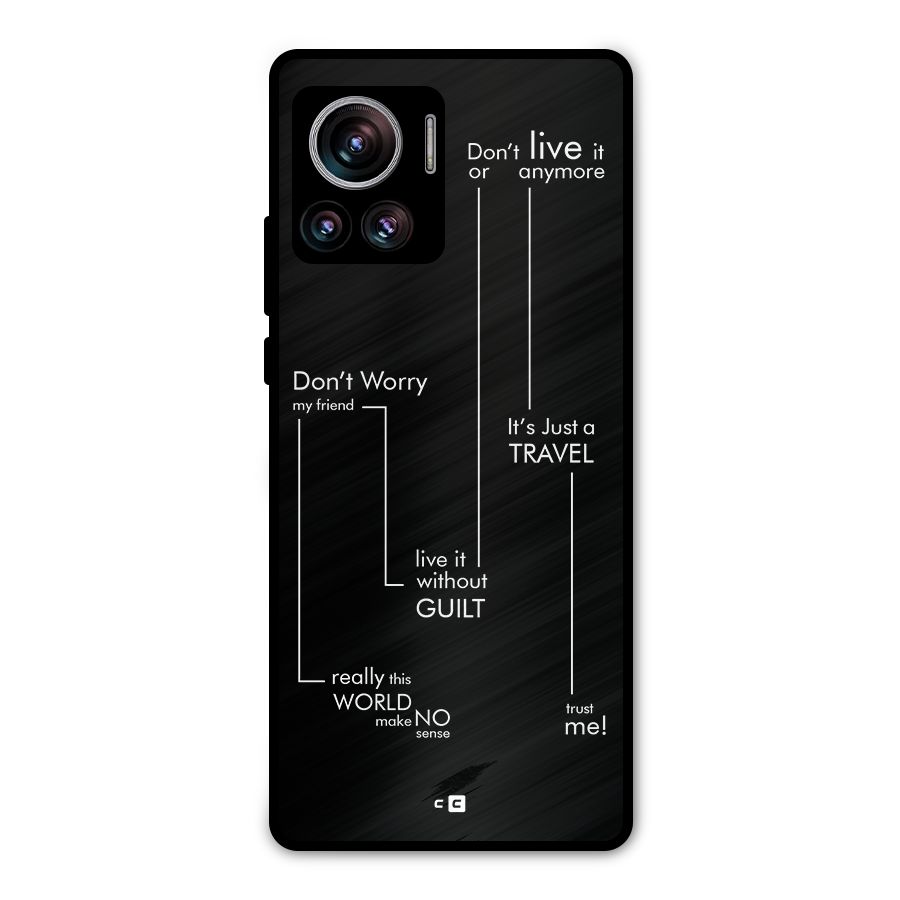 Quotes Of Life Metal Back Case for Motorola Edge 30 Ultra