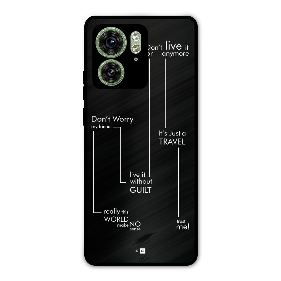 Quotes Of Life Metal Back Case for Motorola Edge 40 5G