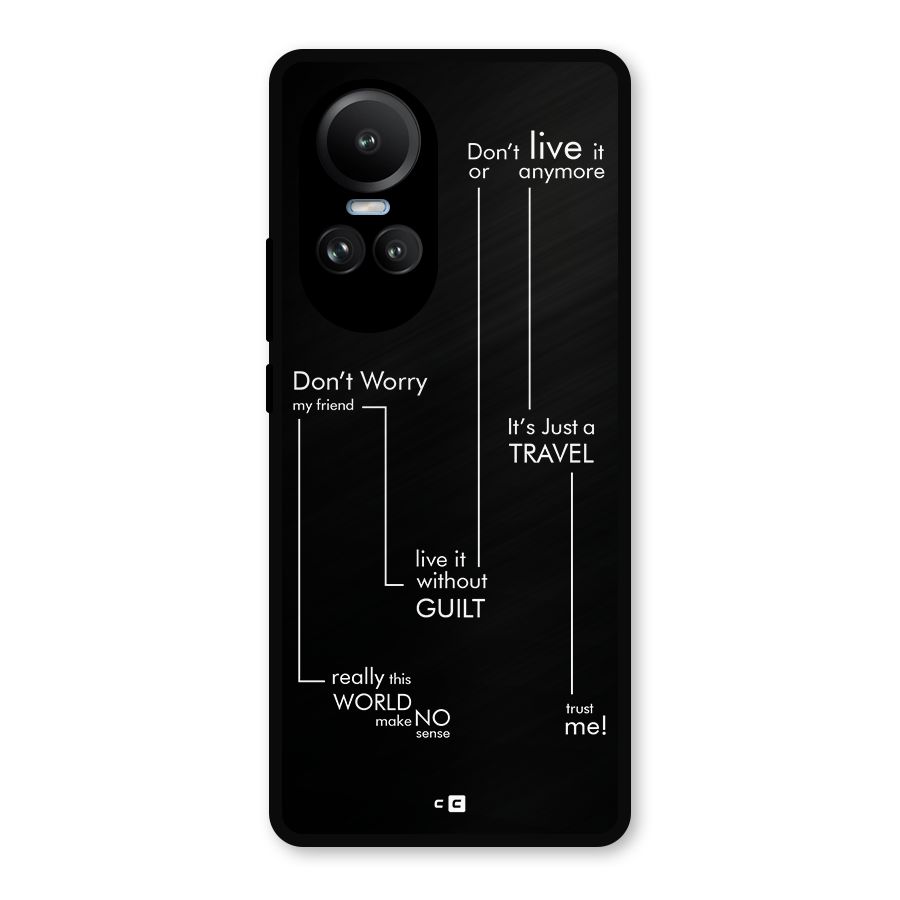 Quotes Of Life Metal Back Case for Oppo Reno10 Pro