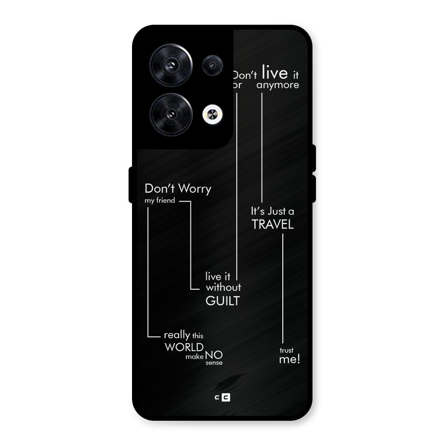 Quotes Of Life Metal Back Case for Oppo Reno8 5G