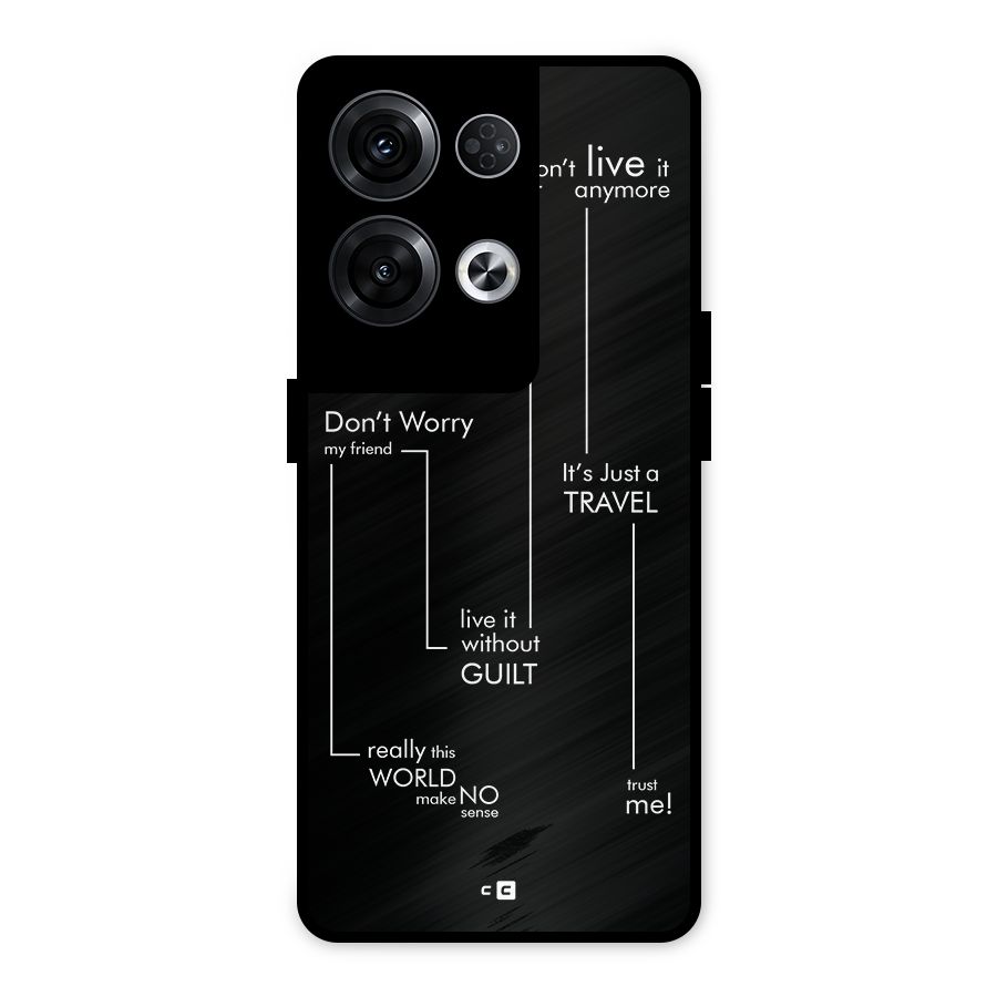 Quotes Of Life Metal Back Case for Oppo Reno8 Pro 5G