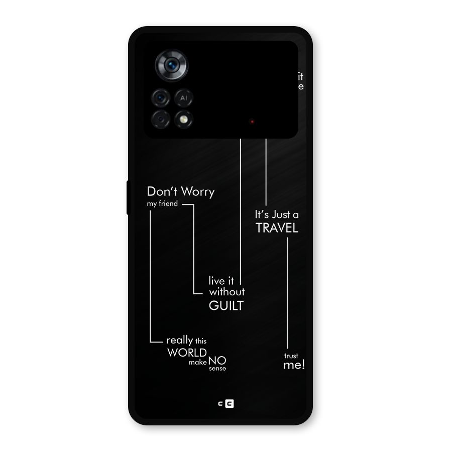 Quotes Of Life Metal Back Case for Poco X4 Pro 5G