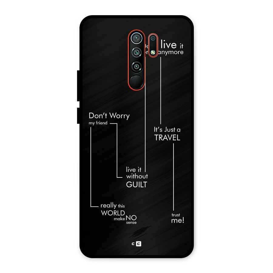 Quotes Of Life Metal Back Case for Redmi 9 Prime