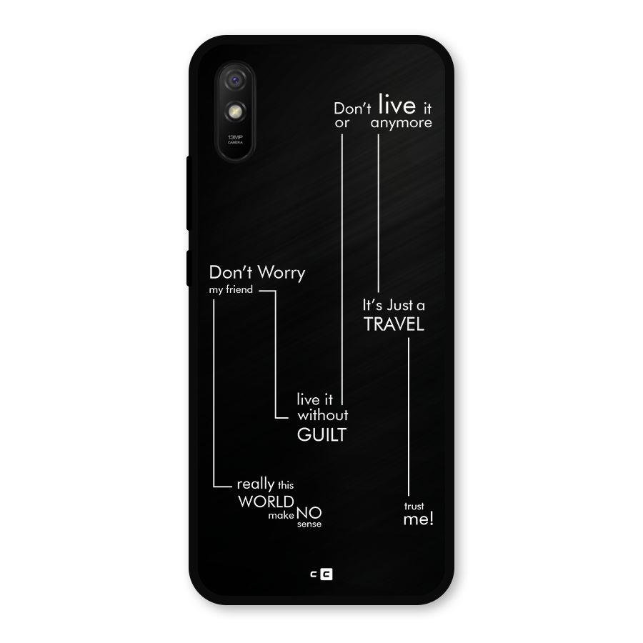 Quotes Of Life Metal Back Case for Redmi 9a