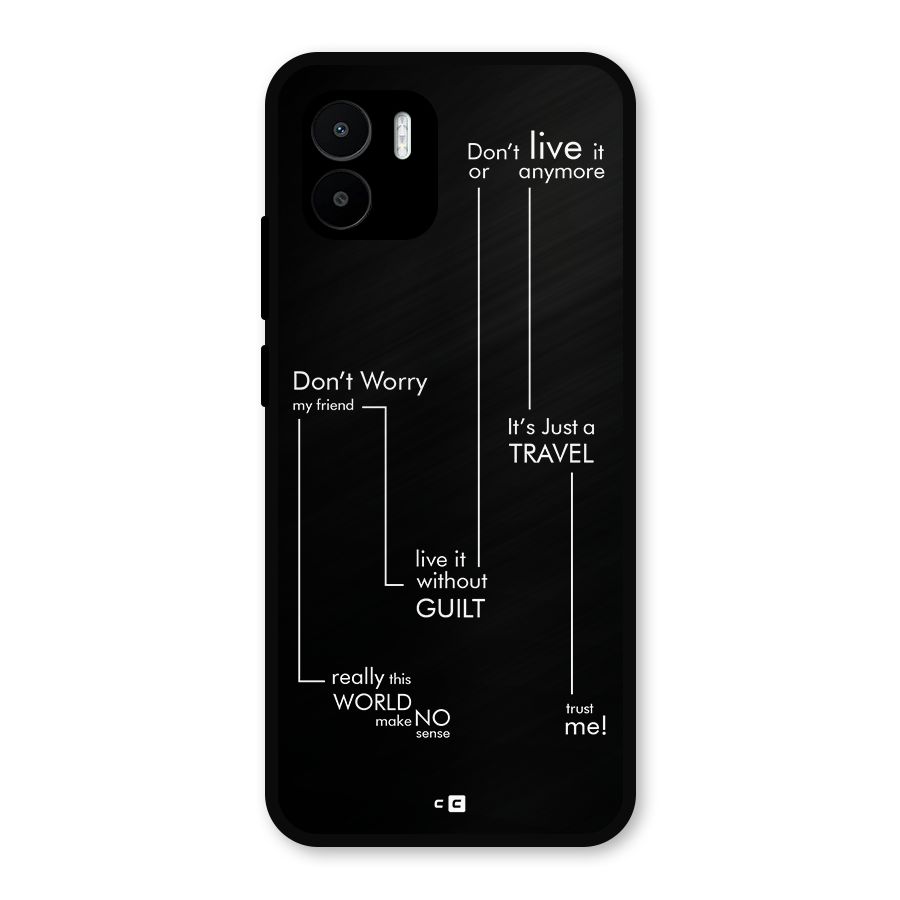 Quotes Of Life Metal Back Case for Redmi A1
