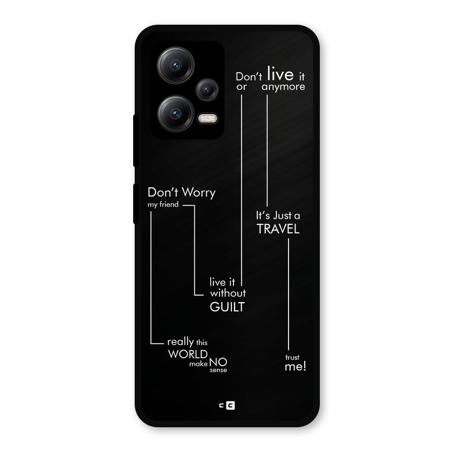 Quotes Of Life Metal Back Case for Redmi Note 12 5G