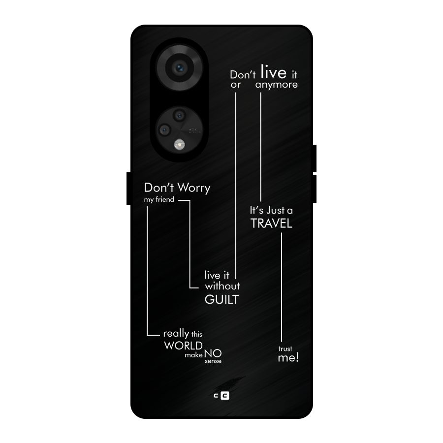 Quotes Of Life Metal Back Case for Reno8 T 5G