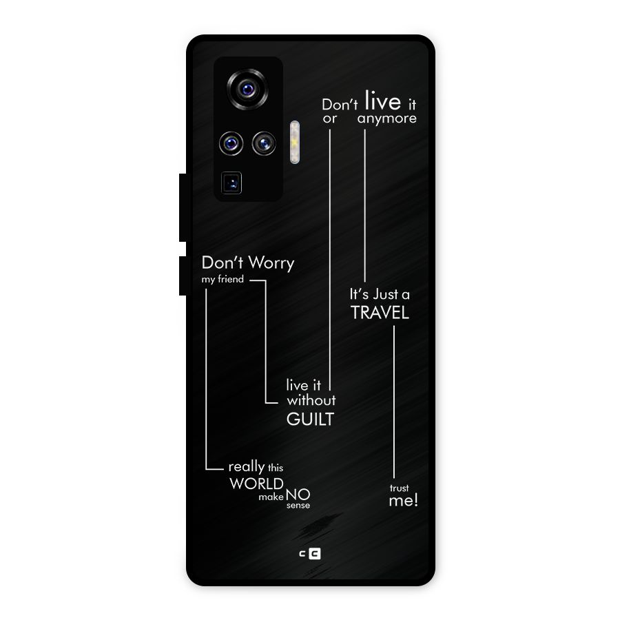 Quotes Of Life Metal Back Case for Vivo X50 Pro