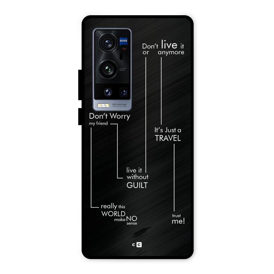 Quotes Of Life Metal Back Case for Vivo X60 Pro Plus