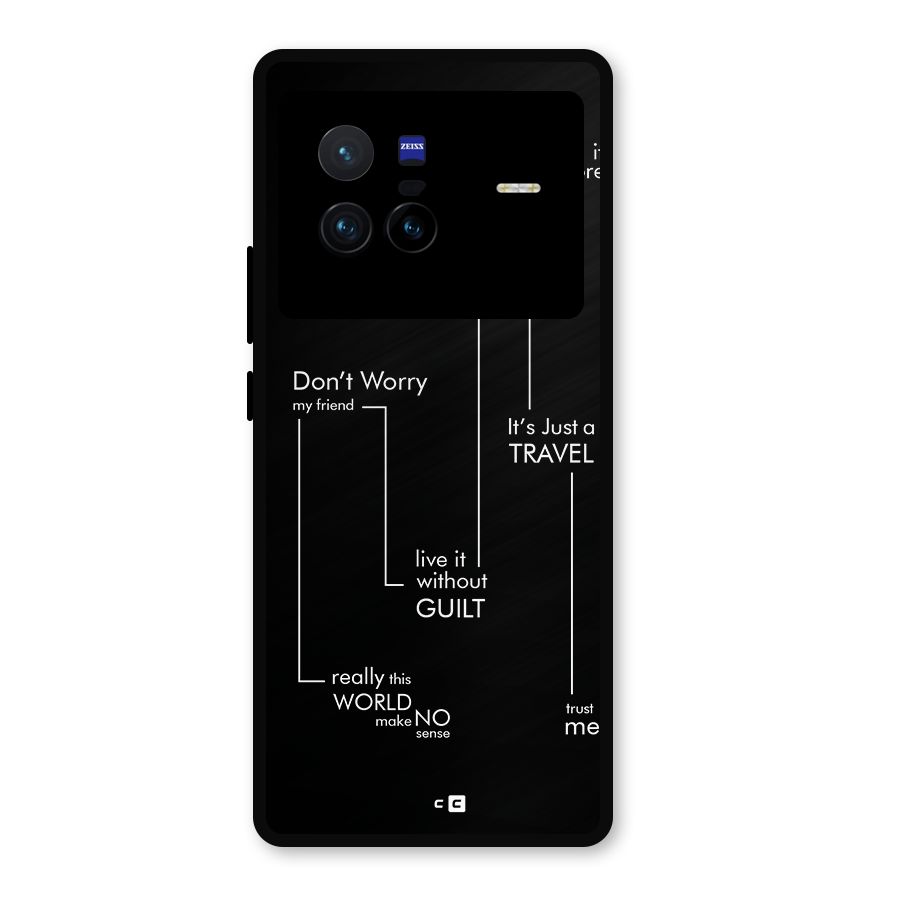 Quotes Of Life Metal Back Case for Vivo X80