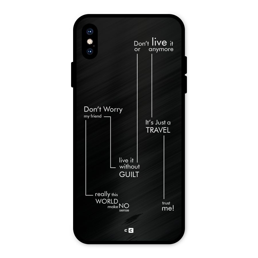 Quotes Of Life Metal Back Case for iPhone XS Max