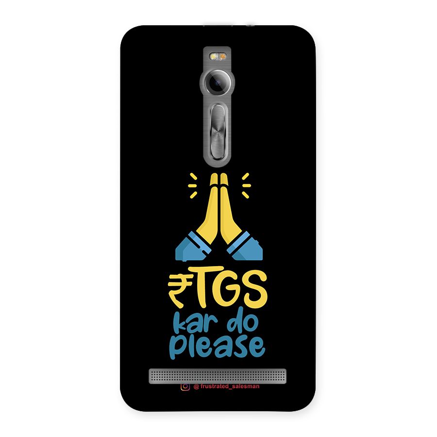 RTGS Kar Do Please Black Back Case for Asus Zenfone 2
