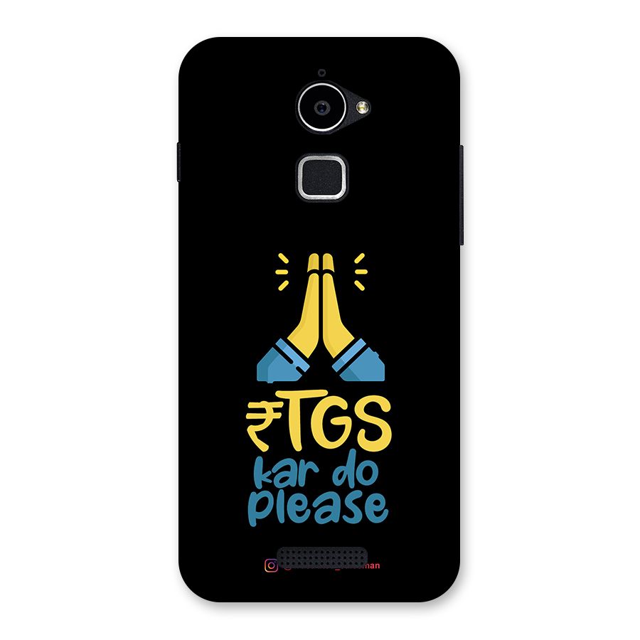 RTGS Kar Do Please Black Back Case for Coolpad Note 3 Lite