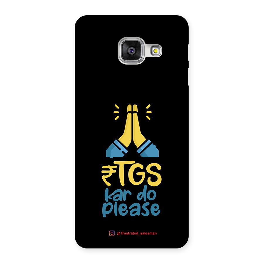 RTGS Kar Do Please Black Back Case for Galaxy A3 2016
